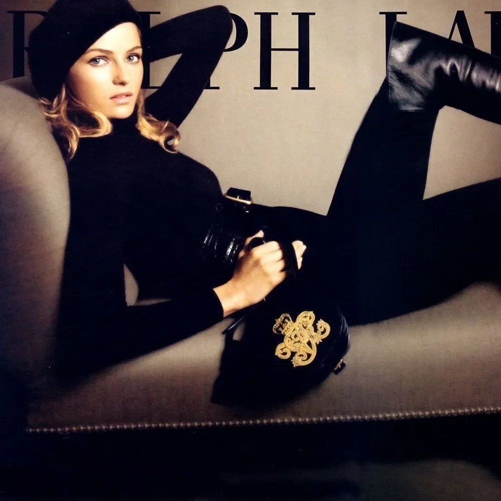 Ralph Lauren Black Cashmere Blend Jet Hematite Beaded Cable Knit Beanie